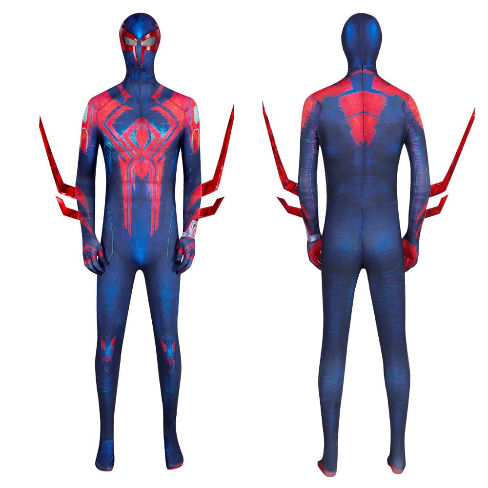 Spider-Man 2099 cos suit vertical and horizontal universe bodysuit cosplay costume full set of ready-made Halloween costumes