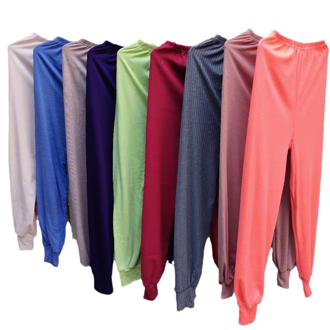 Factory wholesale thermal long-sleeve tops and long johns for street stalls, plus-size thermal pants for middle-aged men and women, high-waist lined pants