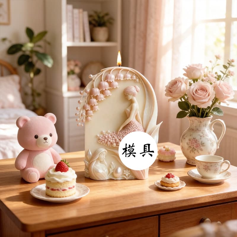 Lily of the Valley Dream Series Scented Candle Silicone Mold DIY 3D Candle Portrait Relief Handmade Ornament