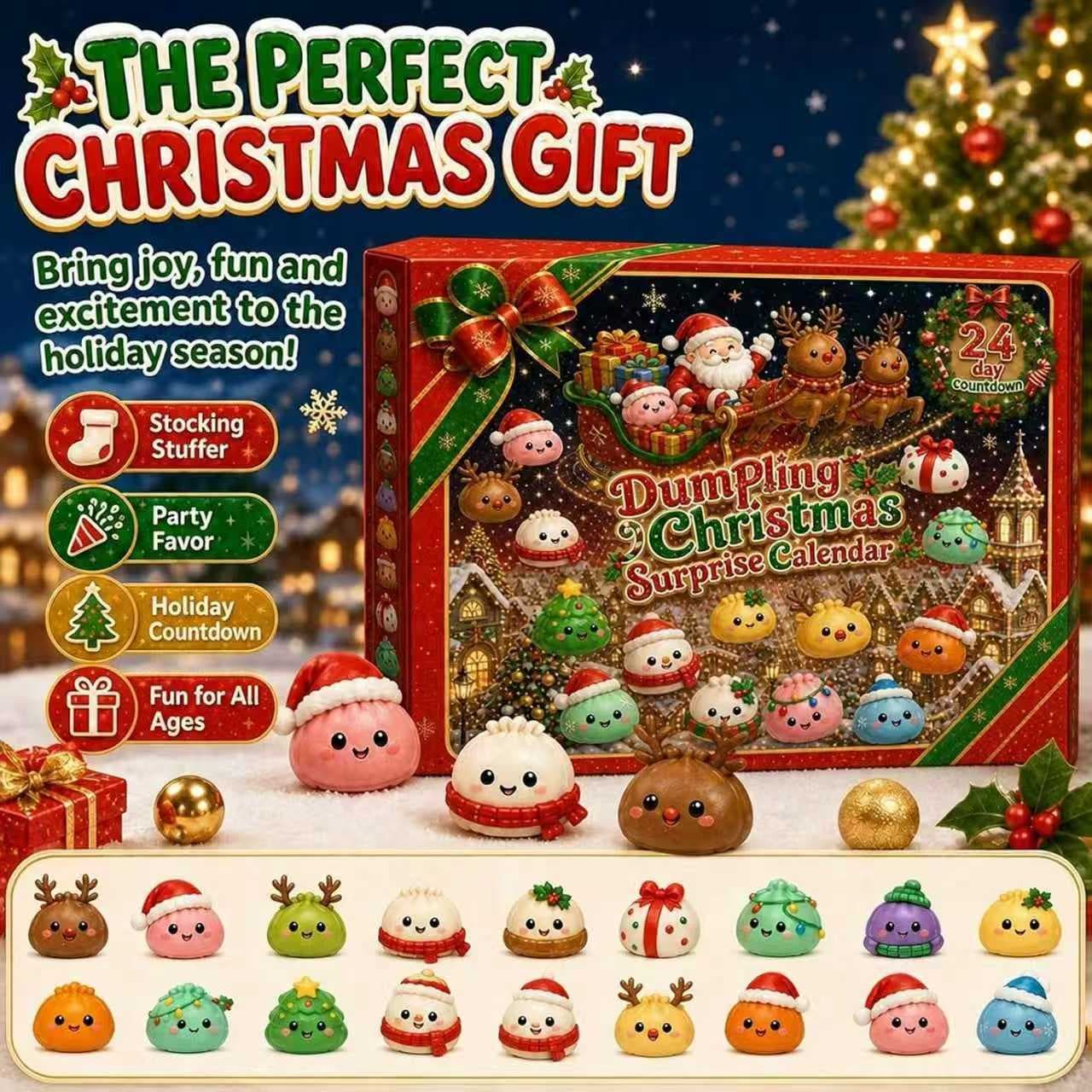 Christmas Squishies Advent Calendar 2026 Candy Blind Box Countdown Calendar