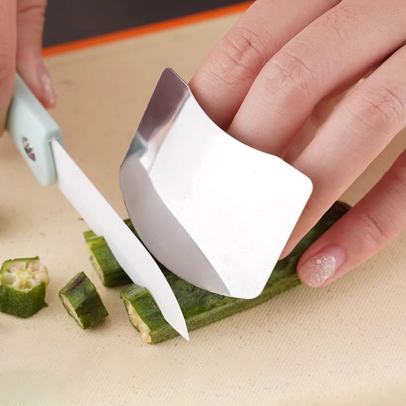 Stainless Steel Finger Guard Kitchen Cutting Safety Tool for Beginners Multi-Function Glove Hand Protector Finger Cover