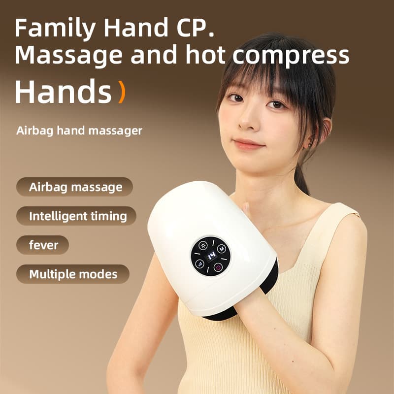 Cross-border New Electric Palm Massager with Wireless Red Light Heating for Hand Therapy