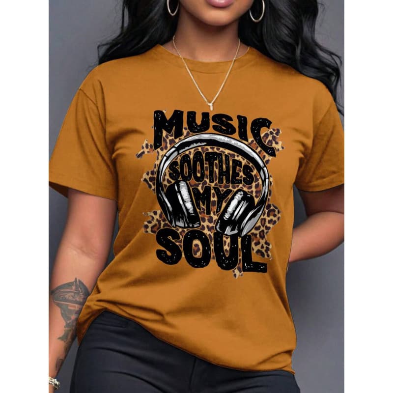 Cross-border Pure Cotton Country Style Denim Element T-Shirt for Women, European and American Leopard Print Denim Hat Boots Print Loose Short Sleeve Top