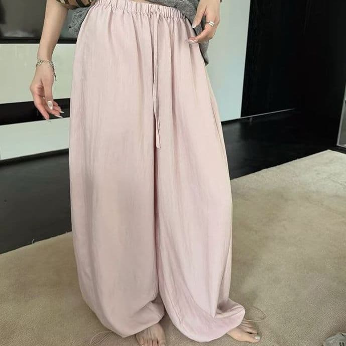 Summer new thin pants milk leather bloomers & washed foggy milk leather bloomers trousers for women