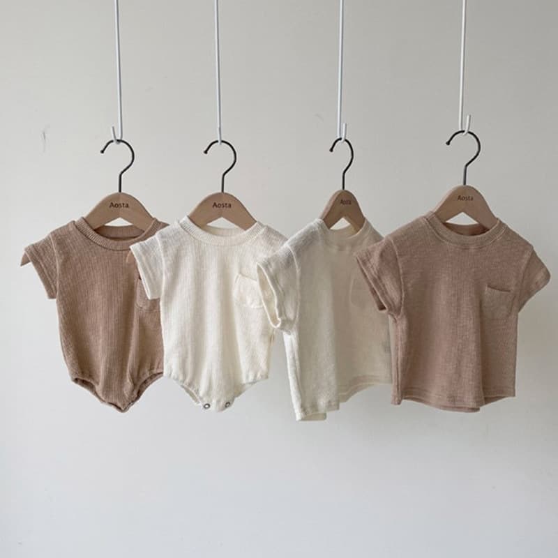 2025 Korean Style Children's T-Shirt Summer Baby Clothes Solid Color Triangle Bag Fart Pants Baby Short-Sleeved Casual Kids Pants