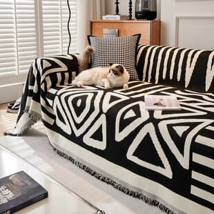 Chenille Sofa Cover Throw Blanket All-in-One Universal Sofa Slipcover Dust-Proof Four-Season Sofa Pad