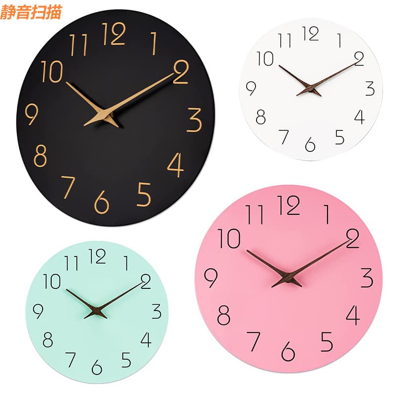 Digital Wall Clock, Simple Nordic Silent Clock, Living Room Bedroom Decorative Wooden Board Clock, Factory Direct Wall-Mounted