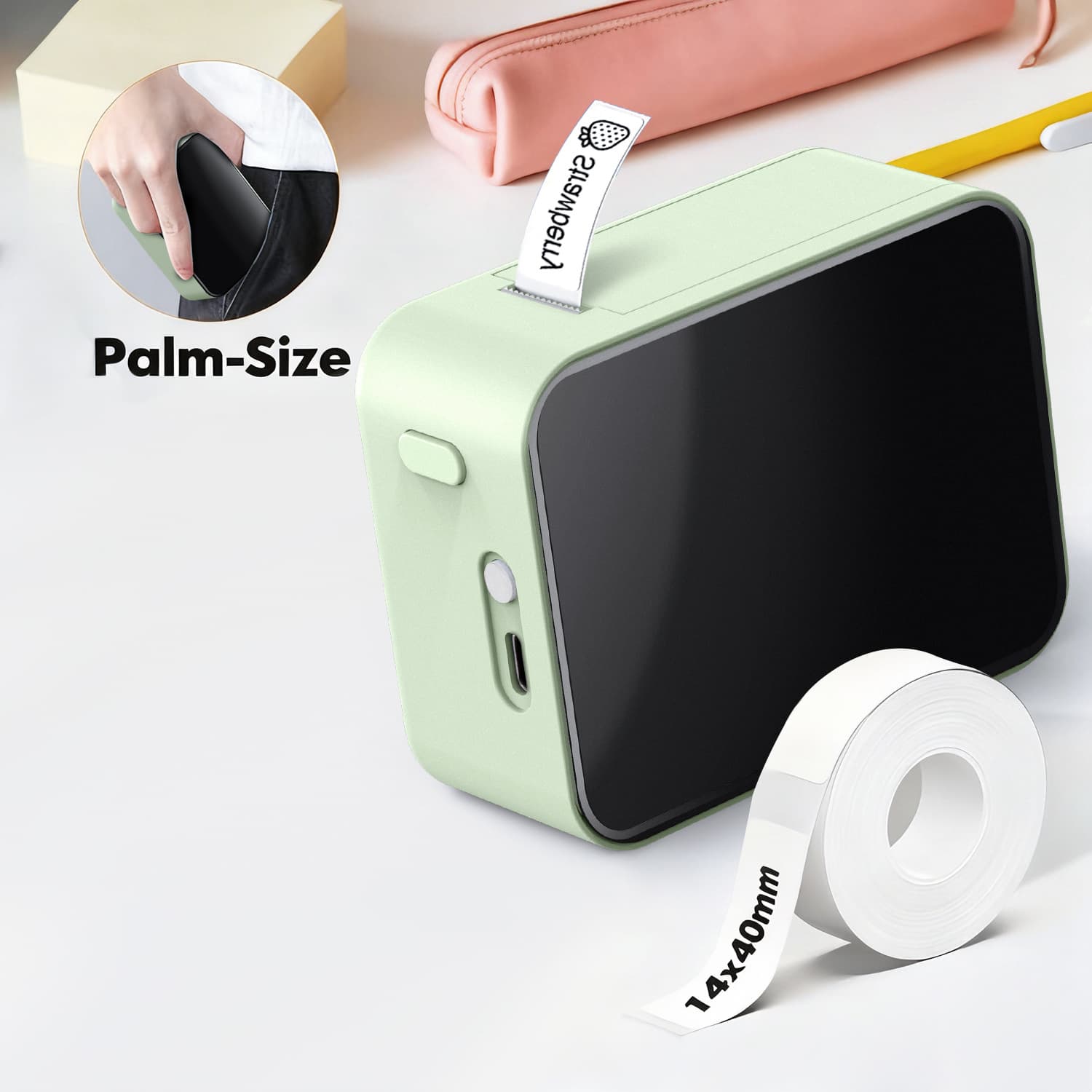 Cross-border P15 Thermal Printer Price Label Inkless Printing Identification Record Name Portable Bluetooth Label Maker