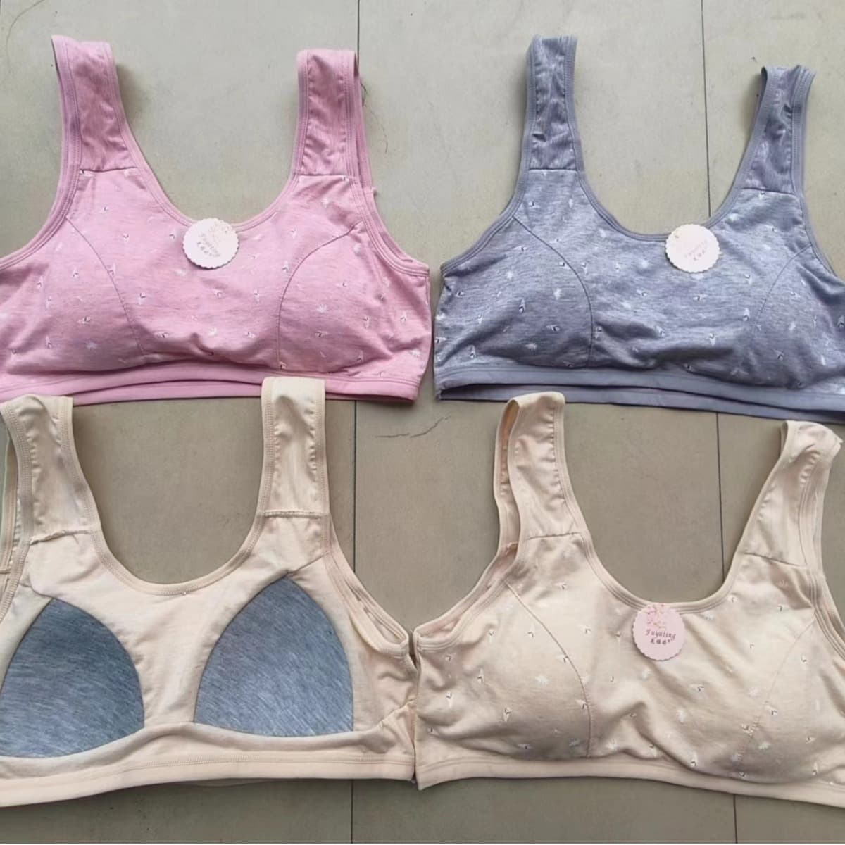 Free shipping women's vest, maternity underwear, pure cotton sports bra, with fixed cotton cups, comfortable and pressure-free for middle-aged and elderly people.