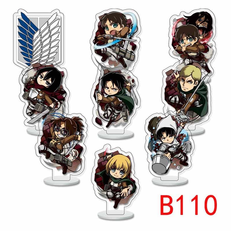 Attack on Titan Eren Mikasa Ackerman Armin Arnold Acrylic Stand Set of 9 Small Figures