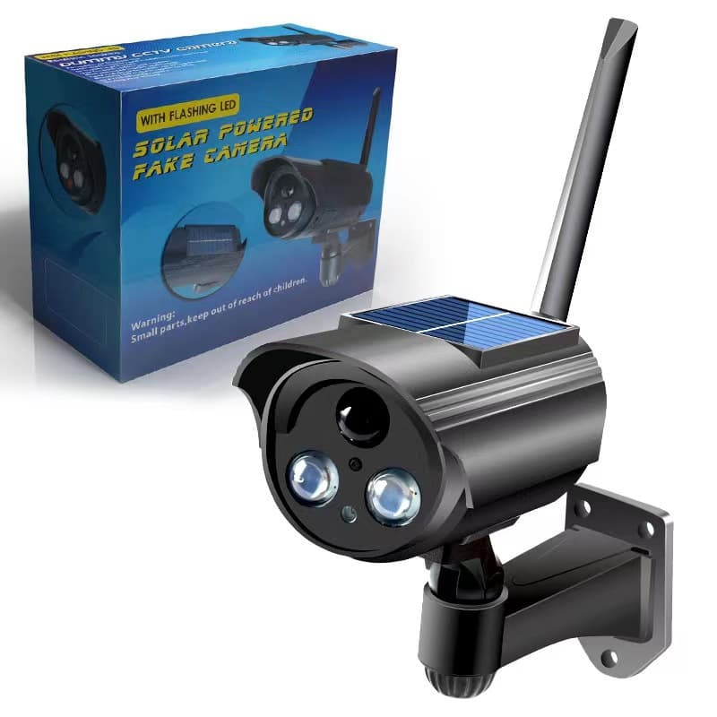 Dummy Security Camera with Light 2024 Realistic Fake Surveillance Camera Bullet Style Virtual Camera In Stock