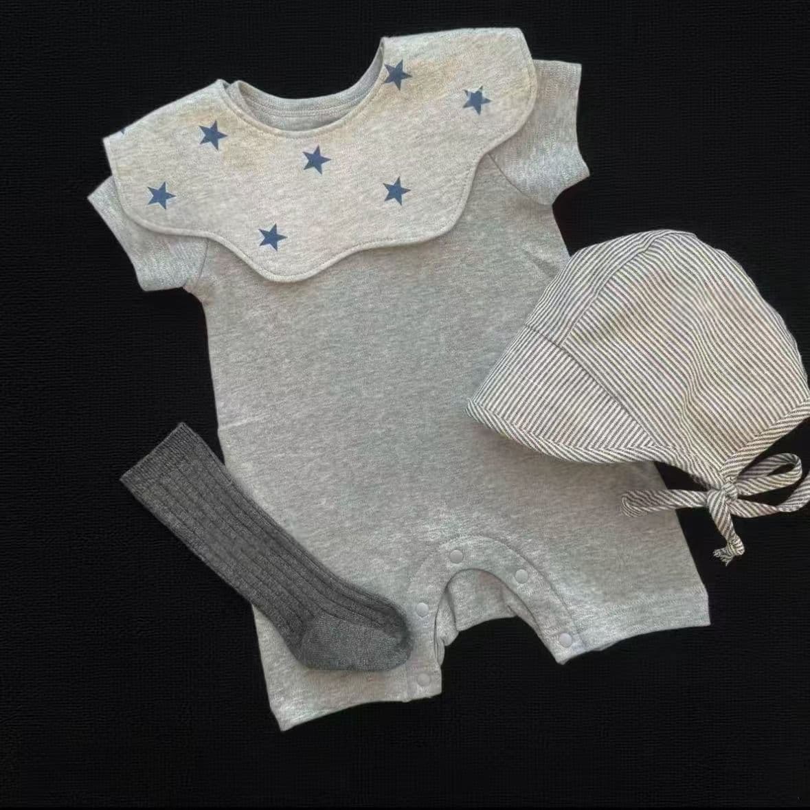 Baby Boneless Summer Short Sleeve Bodysuit, Soft Cotton, Breathable, Infant Romper, Baby Clothes