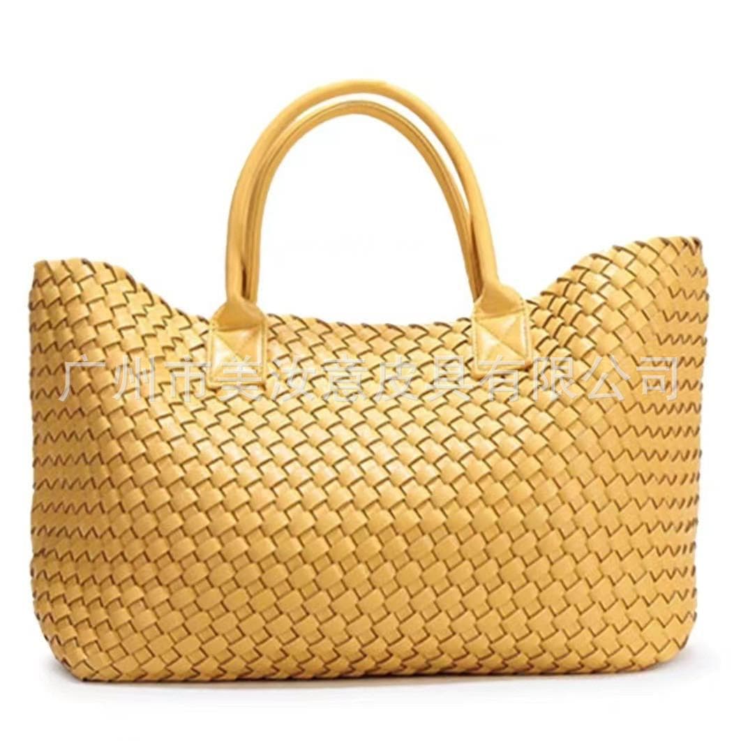 2023 New Knitted Tote Large Bag Fashionable Handbag Trendy Star Style Single Shoulder Bag For Women