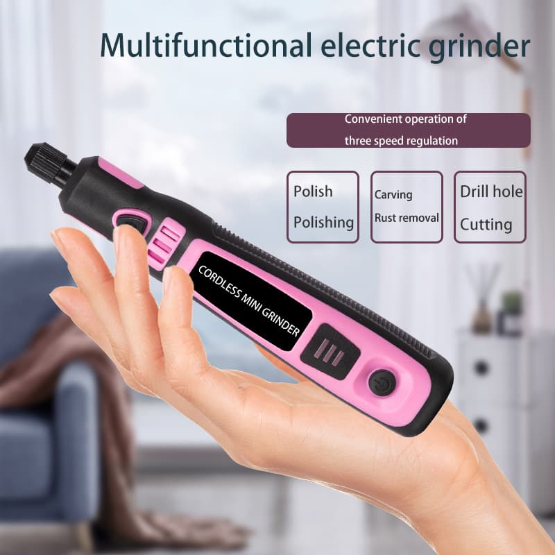 Foreign Trade Cross-border Exclusive Pink Charging Speed-adjustable Engraving Pen, Lithium Mini Electric Grinder Nail Machine Electric Polisher