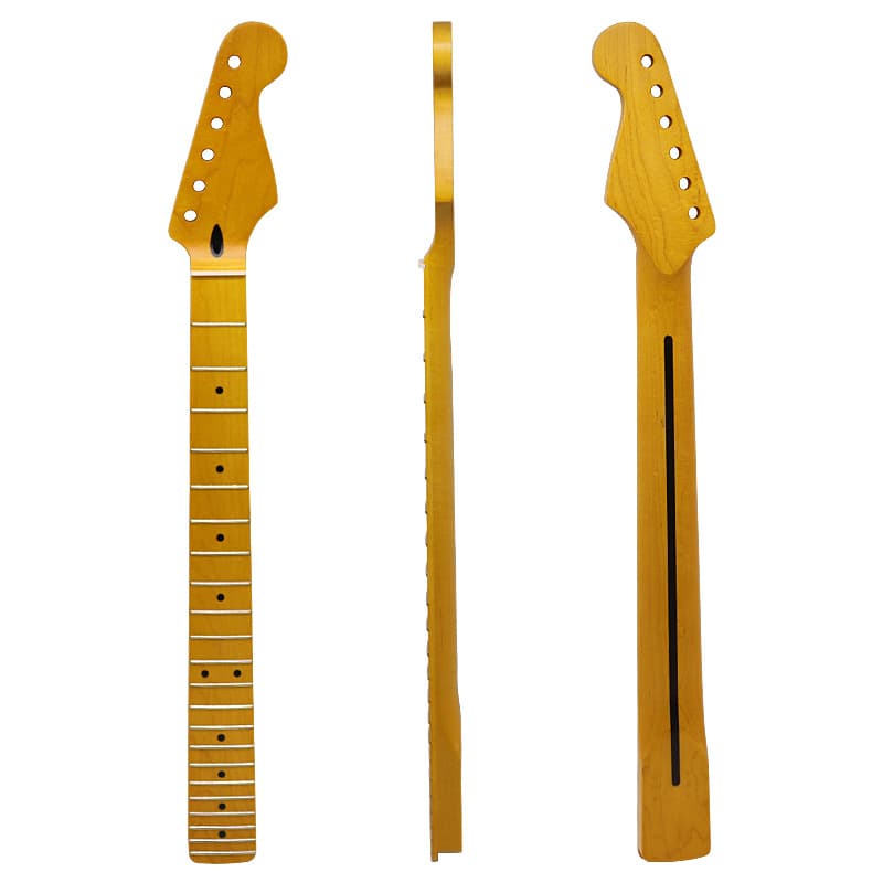 ST22 Fret Electric Guitar Neck 6-String Matte Yellow Maple Electric Guitar Neck Instrument Accessory