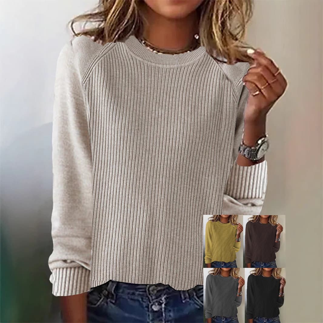 Plus Size Round Neck Pullover Sweater for Women Spring Summer Knit Top Loose Fit Cover Belly Sweater