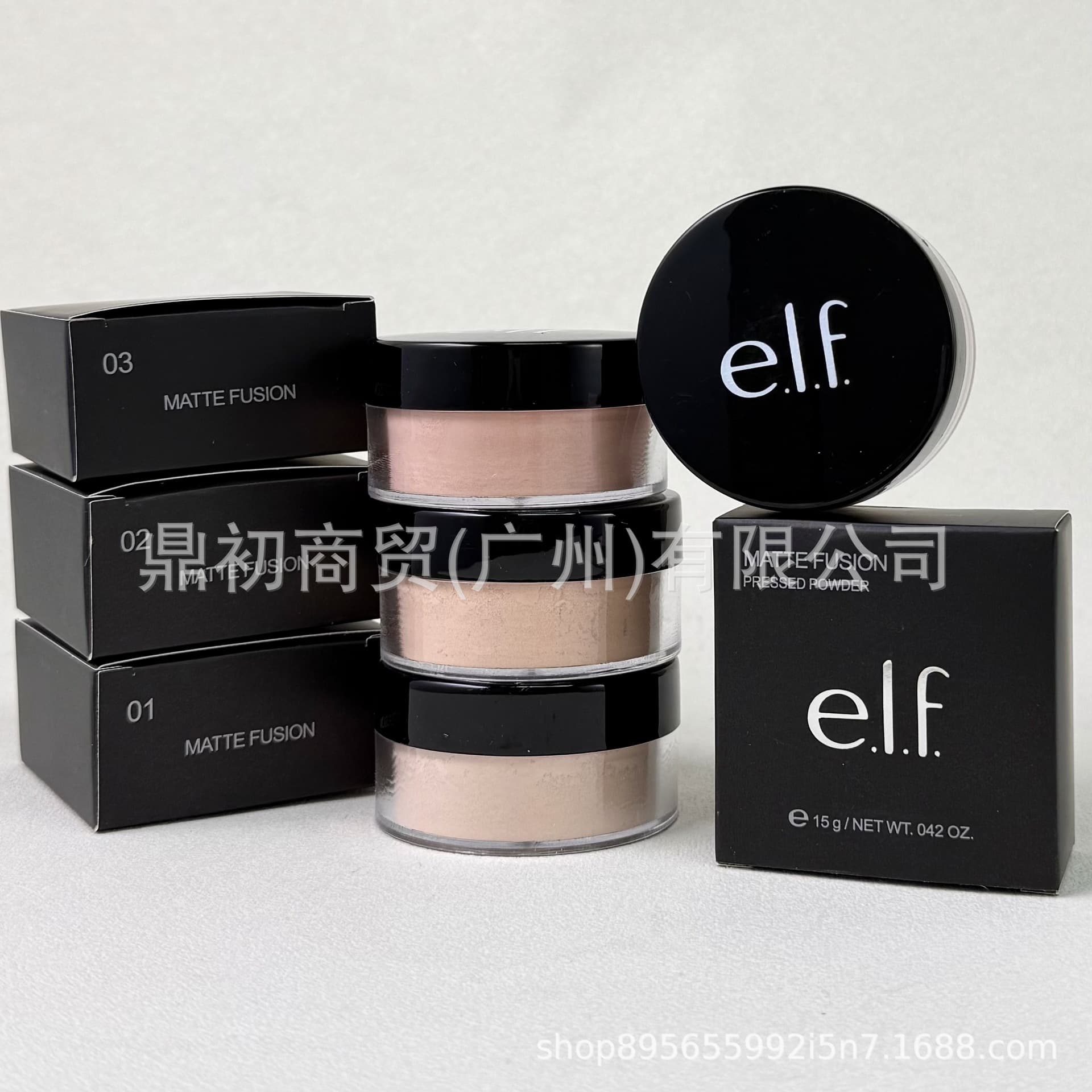 Cross-border new product elf MATTE FUSION black box matte oil control touch-up honey powder cake setting loose powder 15g