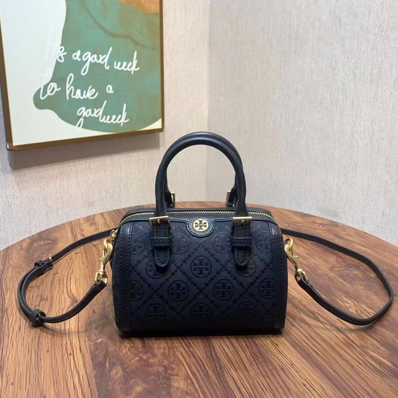Tory Burch New Boston Vintage Print Canvas Handbag Mini Pillow Bag Versatile Crossbody Women's Bag Trendy