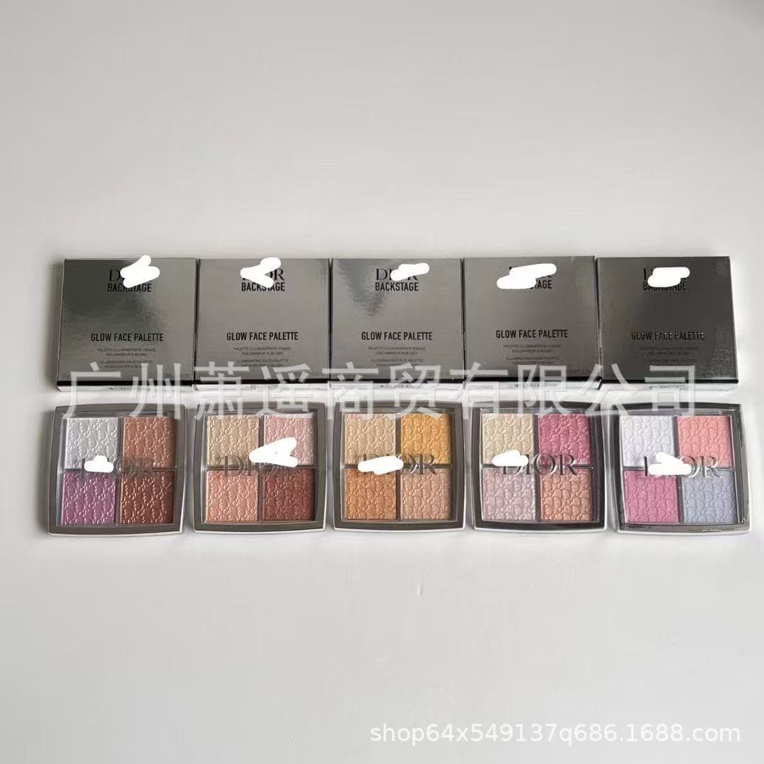 Xiaodi Home Backstage Four-Color Highlighter Blush Palette Contour Palette Face Makeup 001/002 003/004 Brightening Skin