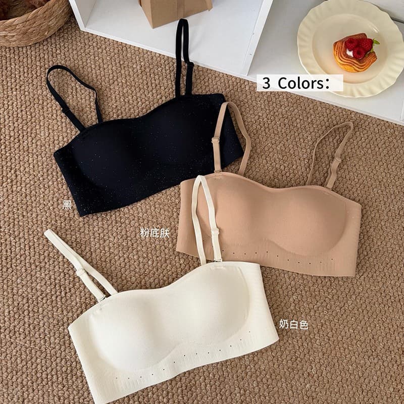 Shimmer Non-Slip Strapless Bra A335# Stay-Put Club Bra for Women, Multi-Way Wear Bralette