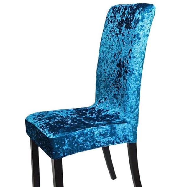 Cross-border Hot-selling Fully Wrapped Stretch Gold Diamond Velvet European-style Household Hotel Solid Color Dining Chair Cover Velvet Chair Cover Stool Cover