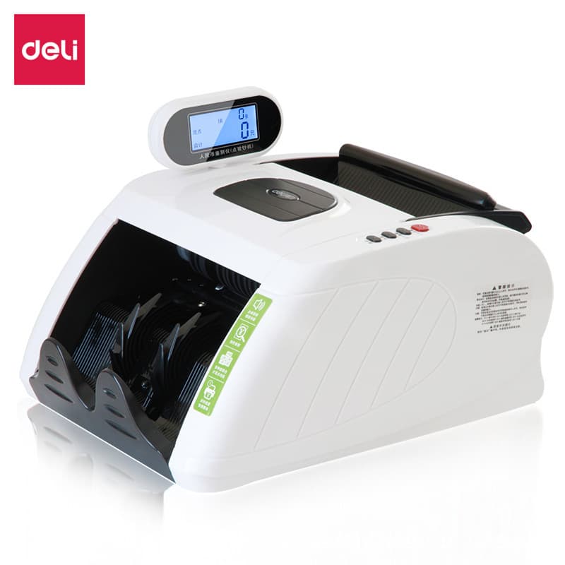 Deli Currency Counter New RMB Currency Counter Portable Office Smart Voice Small Home Use