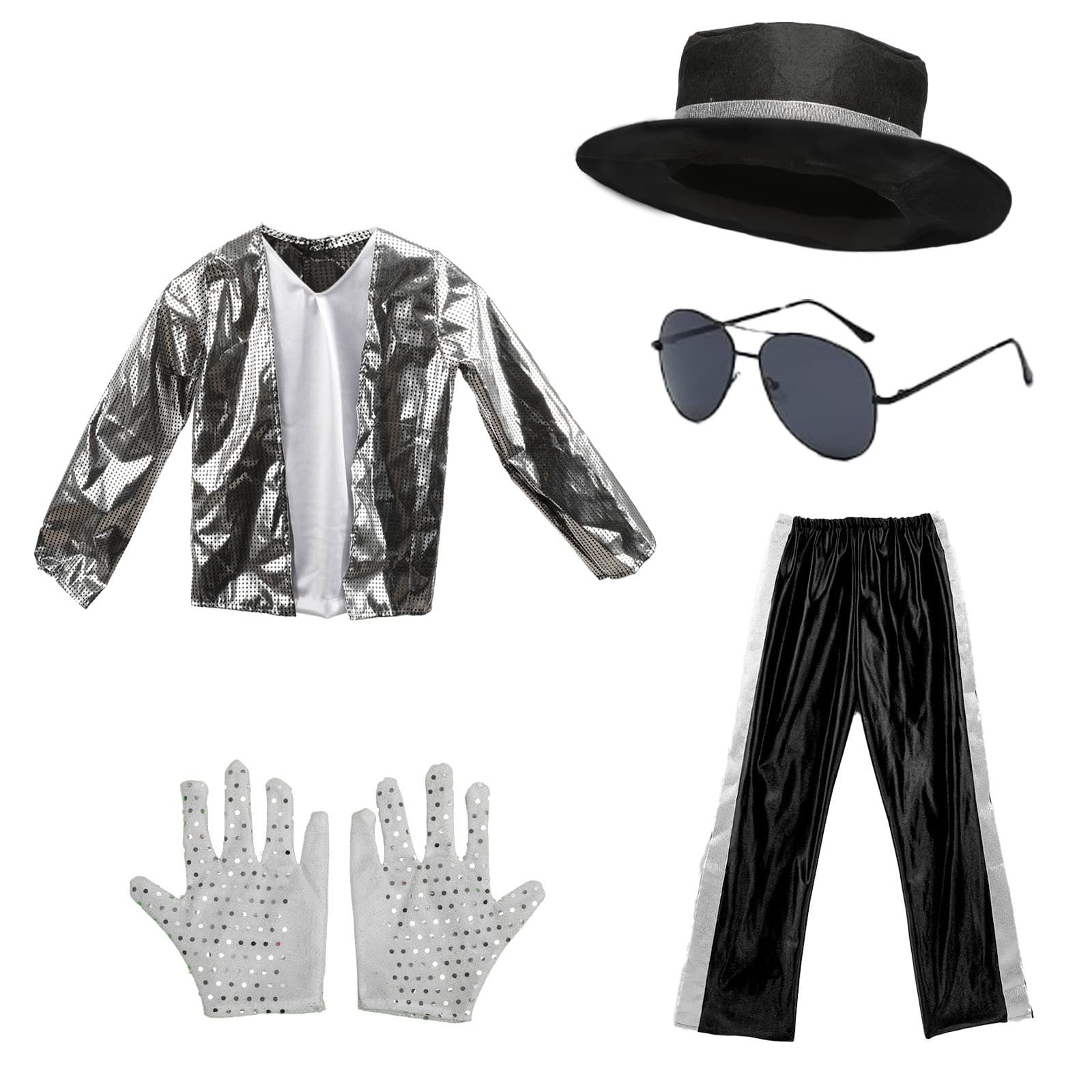 Spot cross-border 70's Michael Jackson Masquerade Halloween Children's Party Retro Hippie Costumes