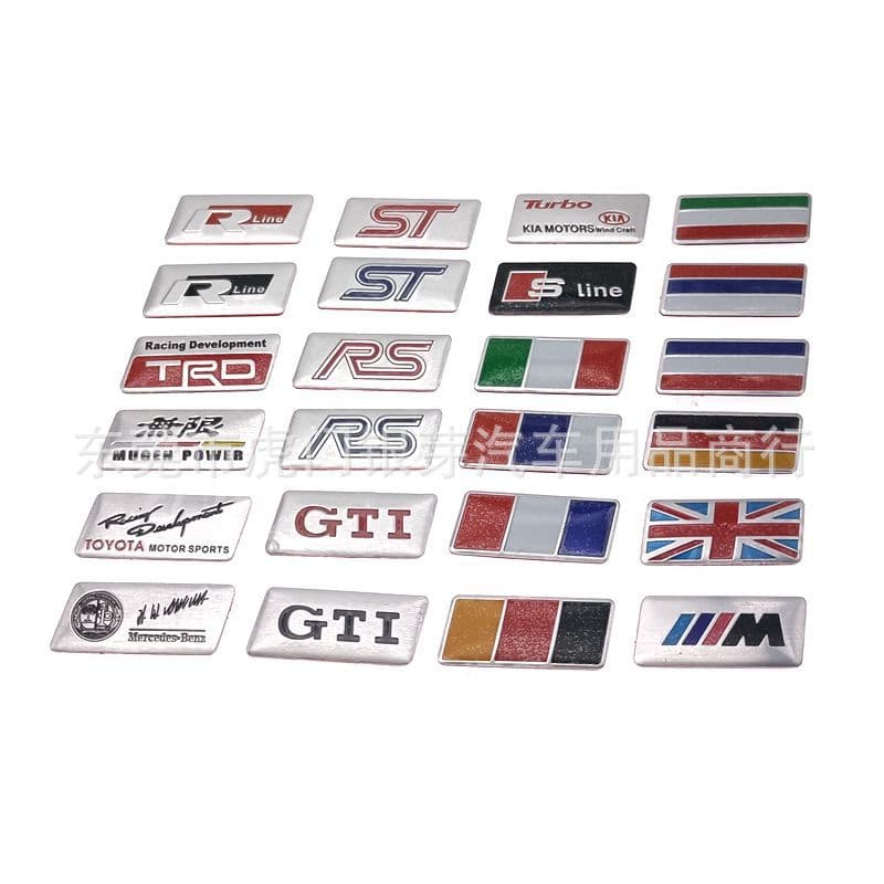 Car flag series car stickers original car logo modified stickers creative personalized decorative stickers scratched aluminum body stickers