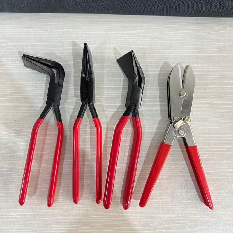 Metal Steel Plate Sheet Metal Folding Pliers Sheet Metal Pliers Durable Rust-Proof Forged Anti-Slip Handle Pliers Flat Nose Pliers