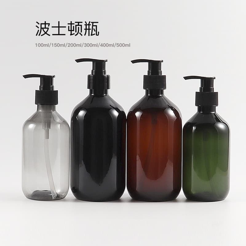 Lotion Dispenser Bottle for Shower Gel, Lotion, Shampoo, Plastic Bottle, Boston Round Shoulder Long Neck Pump Bottle