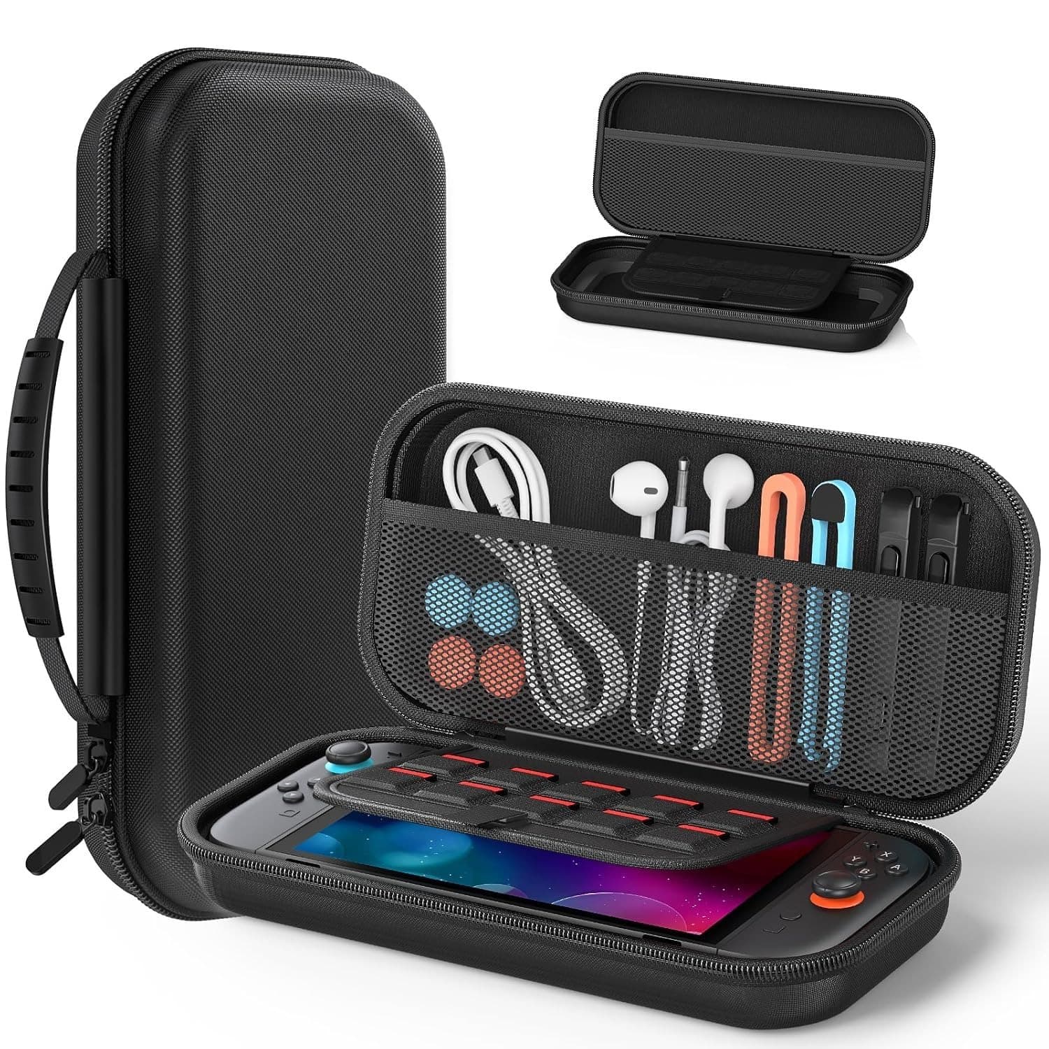 Compatible with Switch2 Carrying Case, Nintendo OLED Console Protective Case with Card Slots, EVA Hard Shell Tote Bag