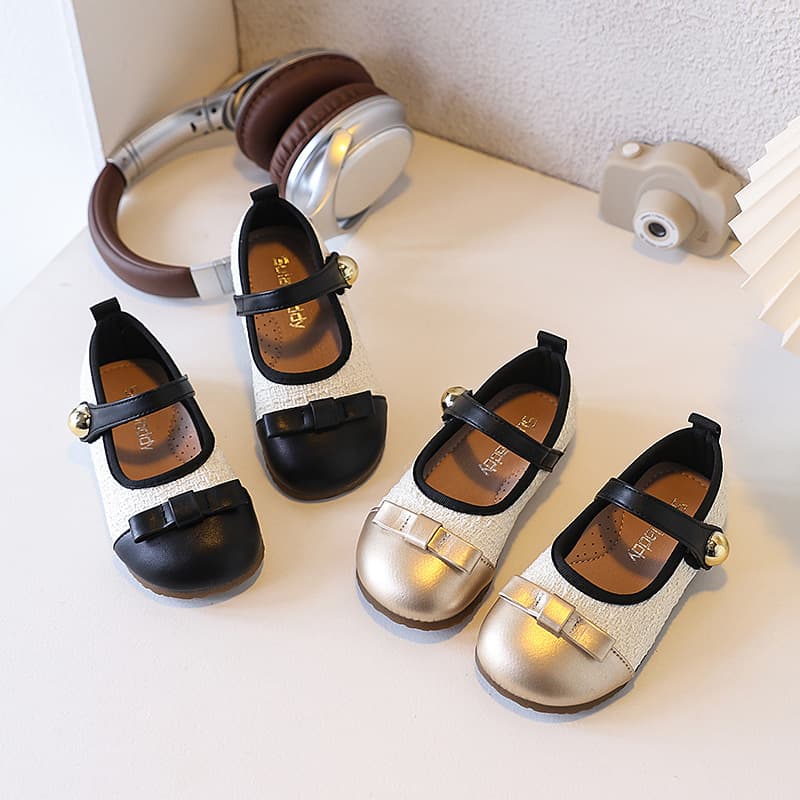 Girls' Shoes Chanel Style 2026 Spring Autumn New Arrival Children Kids Soft Sole Princess Leather Shoes