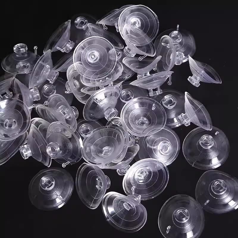 Wedding car decoration suction cup transparent plastic mushroom head wedding car suction cup 4cm strong cold-resistant lollipop flower car suction cup