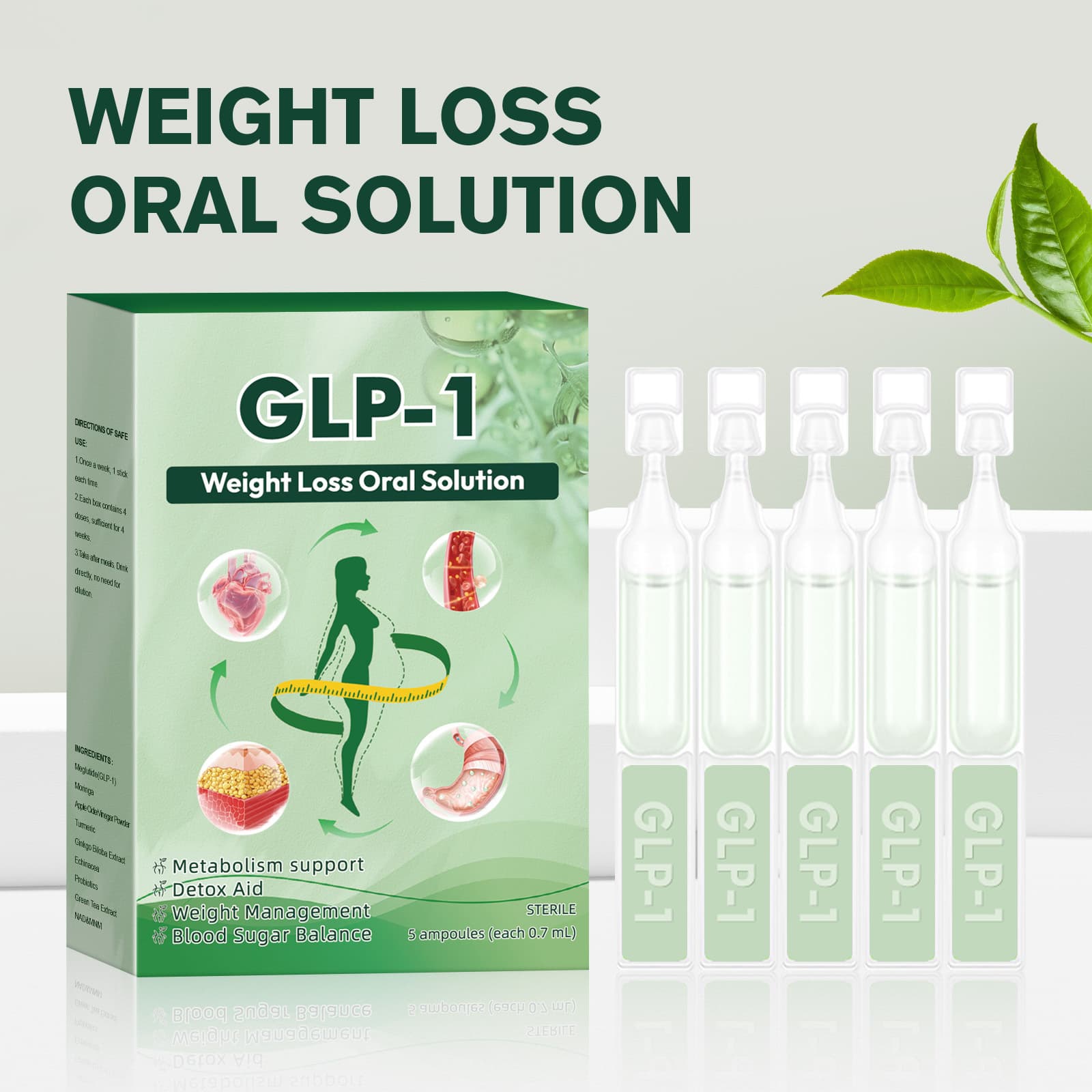 Cross-border Unlabeled Body Care Supplement Drops Gentle Slimming Shaping Nourishing Care Nutrition Body Management 5pcs