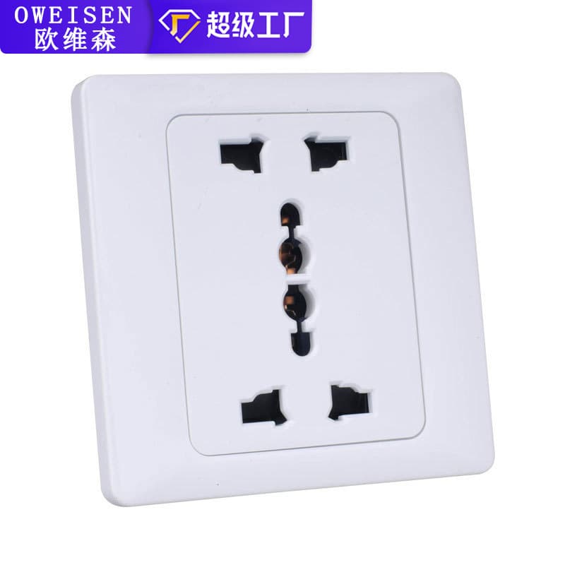 Direct Supply from Export Manufacturer: 86-Type Multi-Purpose Flush-Mounted 6-Port Wall Socket, Multi-Purpose Six-Port Socket Panel, Triple Triple Plug