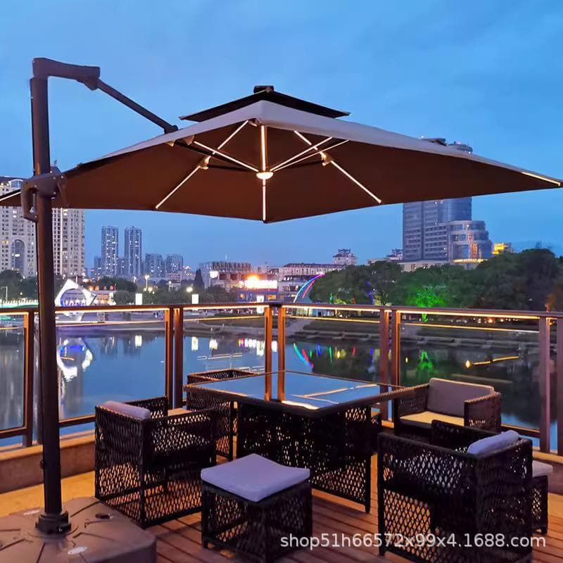 Outdoor Sunshade Umbrella, Patio Umbrella, Terrace Balcony, Open-Air Stall Sunshade Umbrella, Villa Garden Outdoor Roman Umbrella