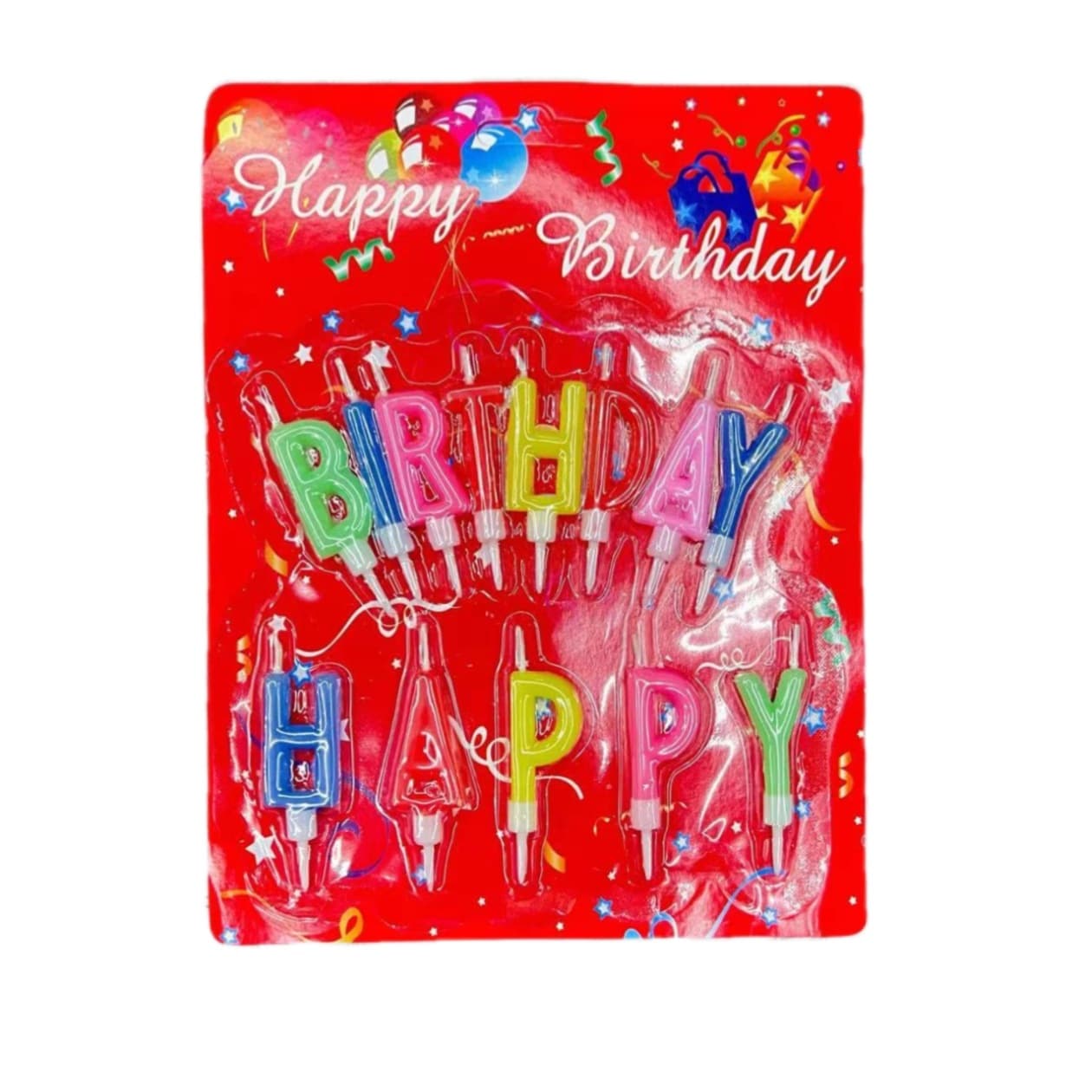 Factory Wholesale Colorful Digital Birthday Cake Decorative Plug-in Candle English Alphabet with Tray Candle Set