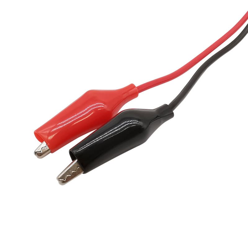 4mm Banana Plug to Alligator Clip Cable Power Test Lead, 2 Plugs to 2 Clips, Red and Black Wire, 1m