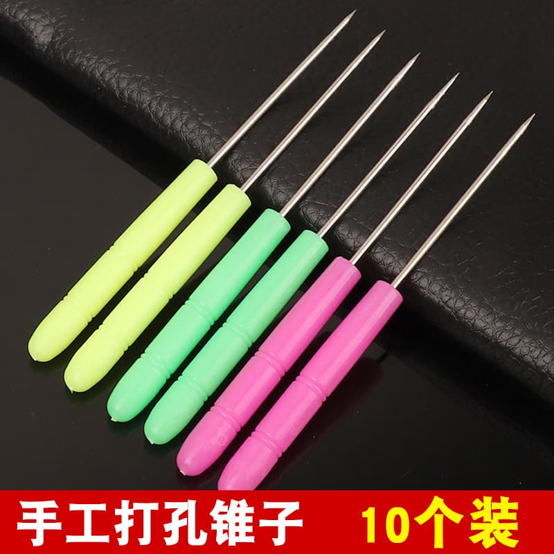 Long awl for manual hole punching, shoe repair awl, straight awl for leather piercing and mending.