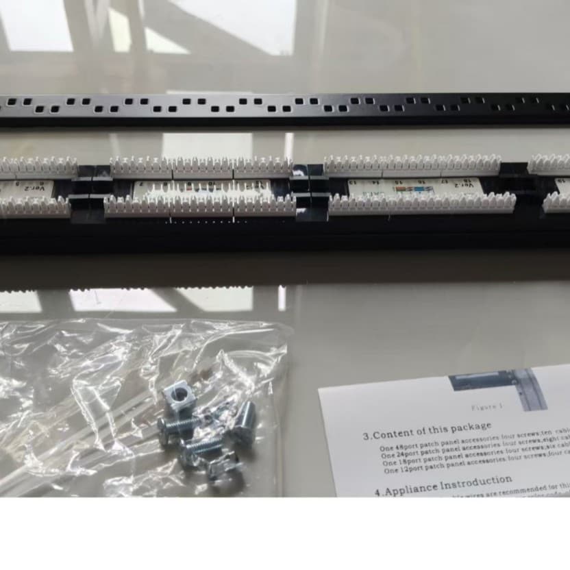 Datang Wangjian Cat6 Category 6 24-Port 48-Port Network Cable Punch-Down Patch Panel, Cat5e Category 5e Patch Panel