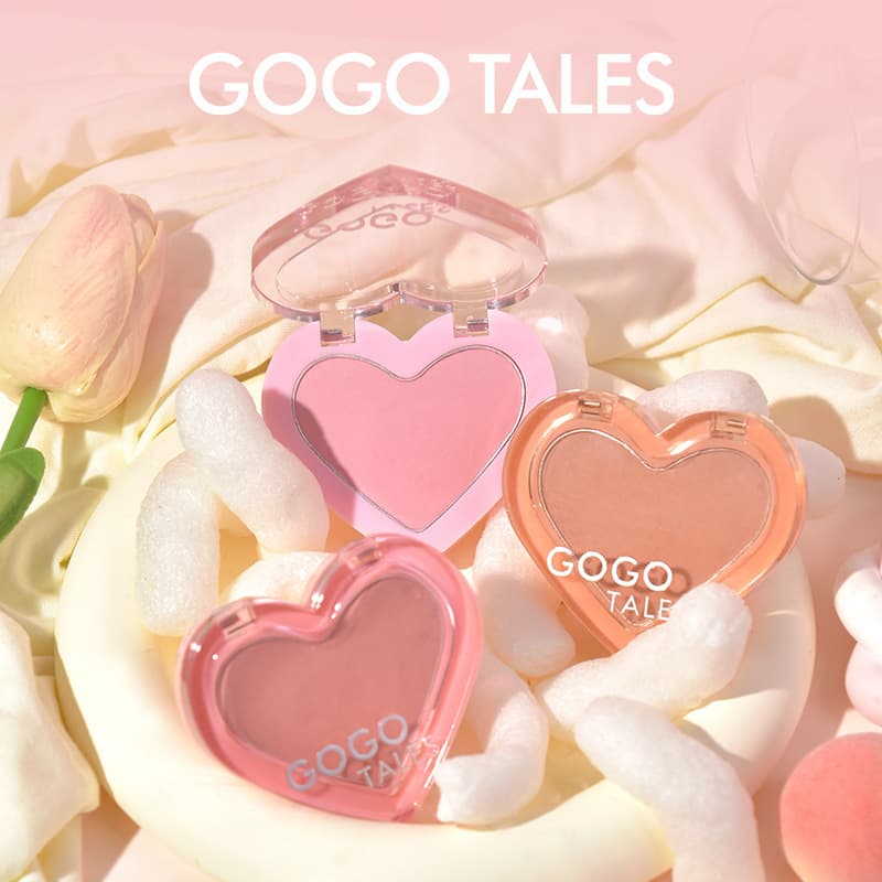 gogotalesGogo Dance Flower Yang Powder Glutinous Blush Expanded Peach Bean Paste Color Love Blush Palette Evaluation GT627