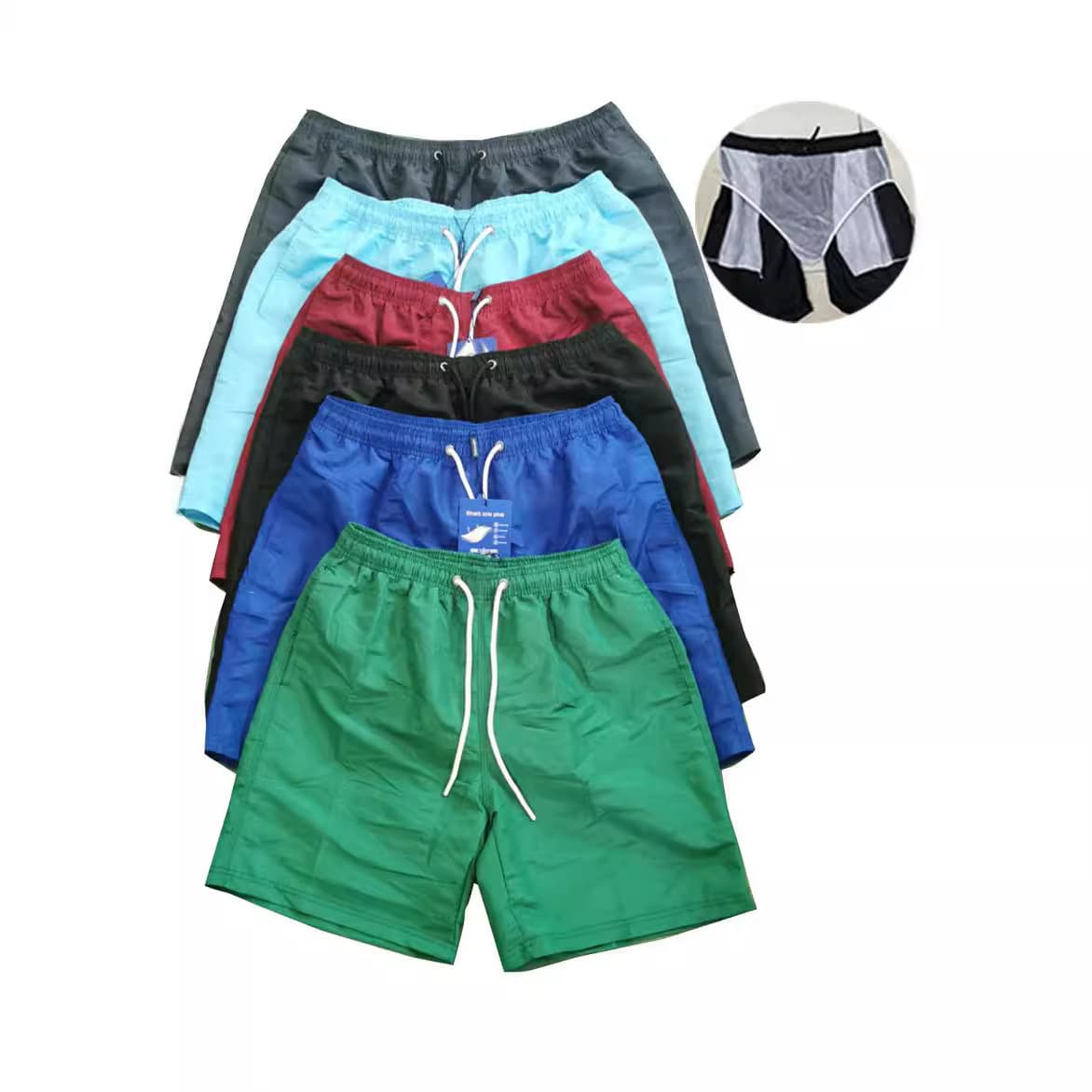 Men's Five-Quarter Beach Shorts Swimming Trunks Loose Boxer Shorts Casual Sea Side Shorts Beachwear Comfortable Lightweight