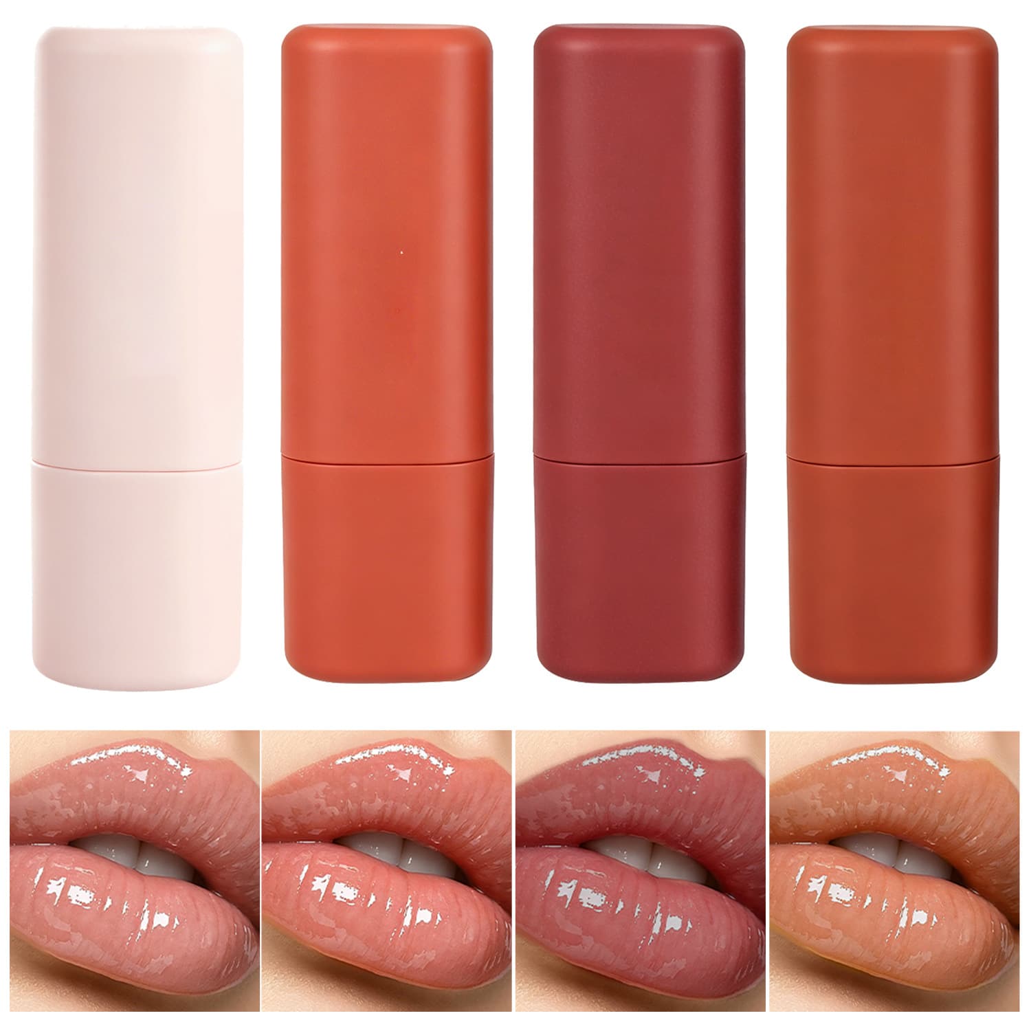 Foreign trade color changing lipstick, no logo lip gloss, moisturizing lip balm, anti-chapped lip oil, lip makeup care