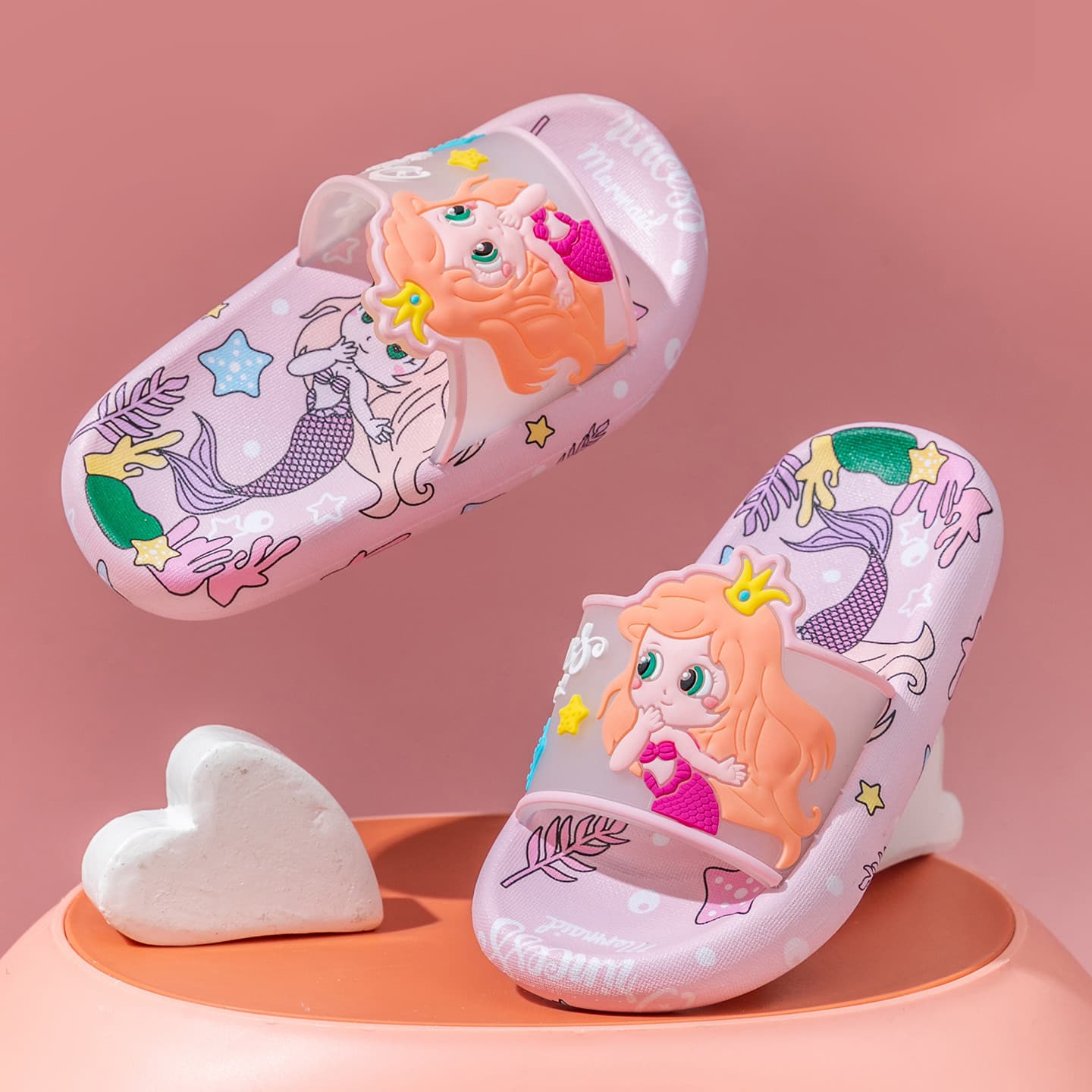 Mermaid Children's Slippers Non-Slip Summer Indoor Home Cute Princess Cartoon Baby Sandals