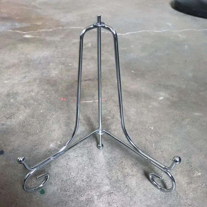 Silver Iron Plate Stand, Display Stand, Stone Painting Stand, Medal Stand, Clock Stand, Tea Cake Stand