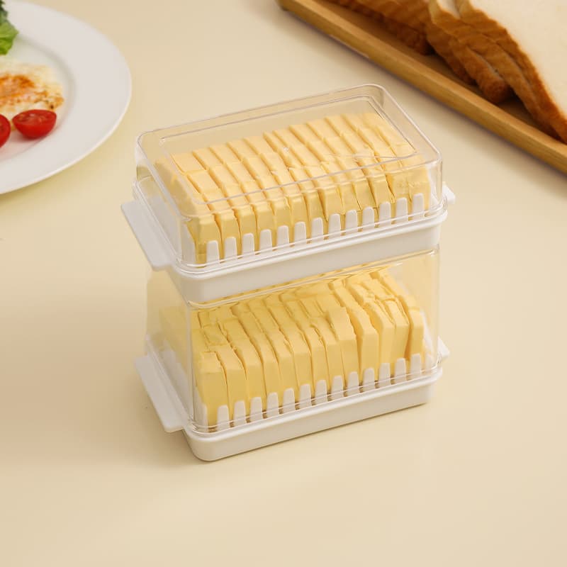 Butter Cutting Box, Tofu Cube Cutter, Refrigerator Fresh-keeping Storage Box with Lid, Cheese Storage Container