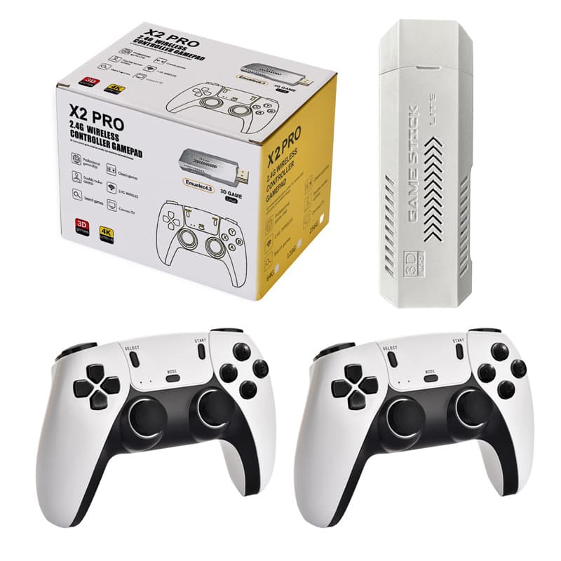 Cross-border X2PRO mini home TV game console P5 handle 3D HD 2.4G wireless double play U treasure game console