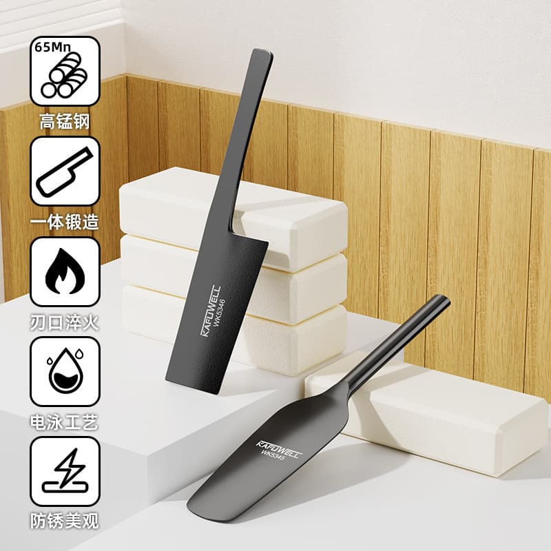 Kraftwell round handle single-sided brick knife, double-sided masonry knife, manganese steel masonry brick knife for wall building
