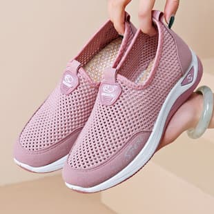 New Laobu Cloth Shoes for Women, Soft Sole, Summer Women's Single Shoes, Middle-Aged and Elderly Mother Shoes, Slip-On Sports Walking Shoes
