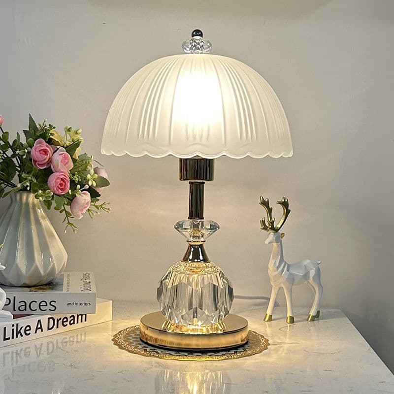 New 2023 Crystal K9 Desk Lamp Fashion Simple Bedroom Bedside Lamp Light Luxury Versatile Study Wedding Home Drop Shipping